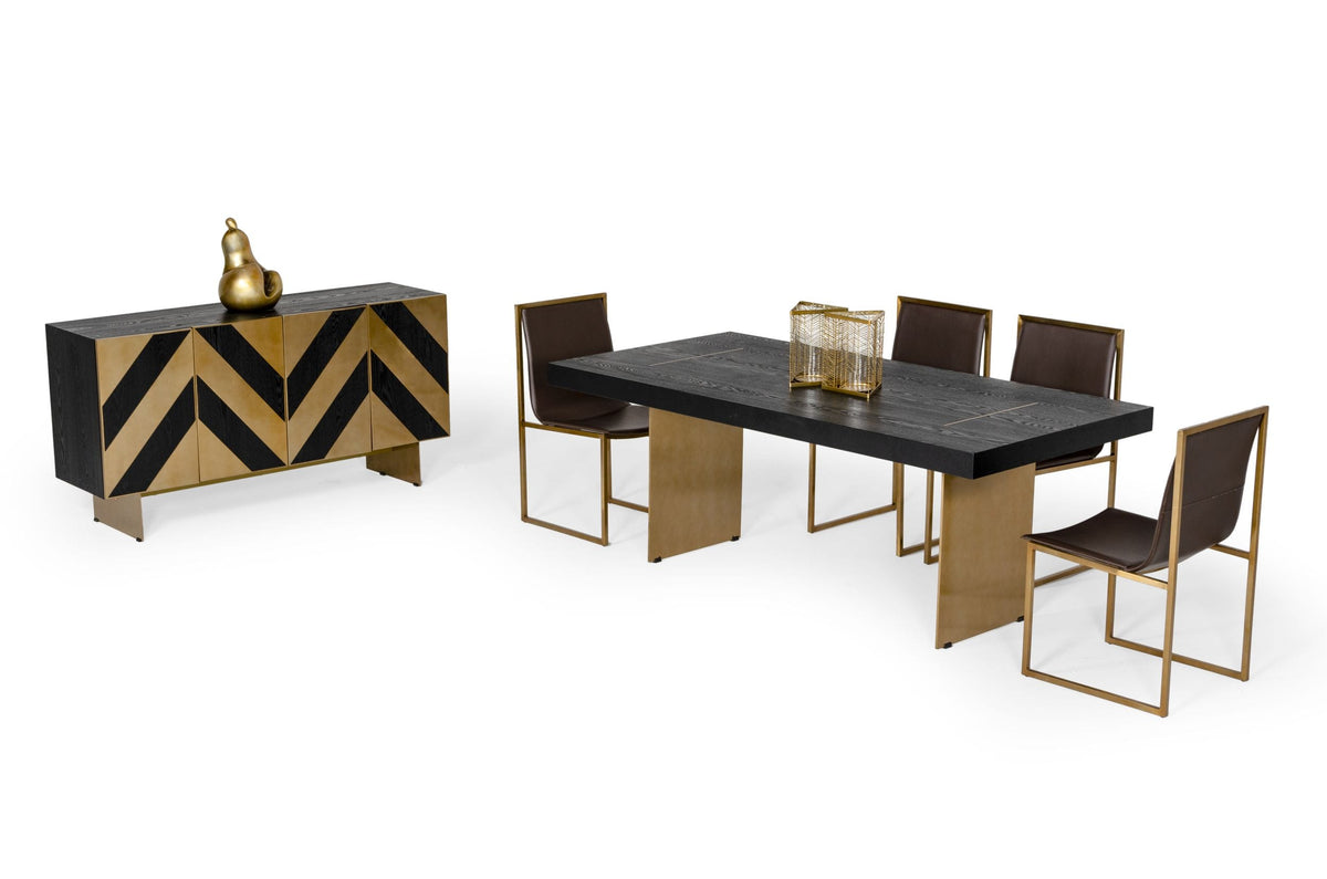 Perret - Glam Black Ash & Brushed Brass Modern Buffet by VIG Furniture - View 4