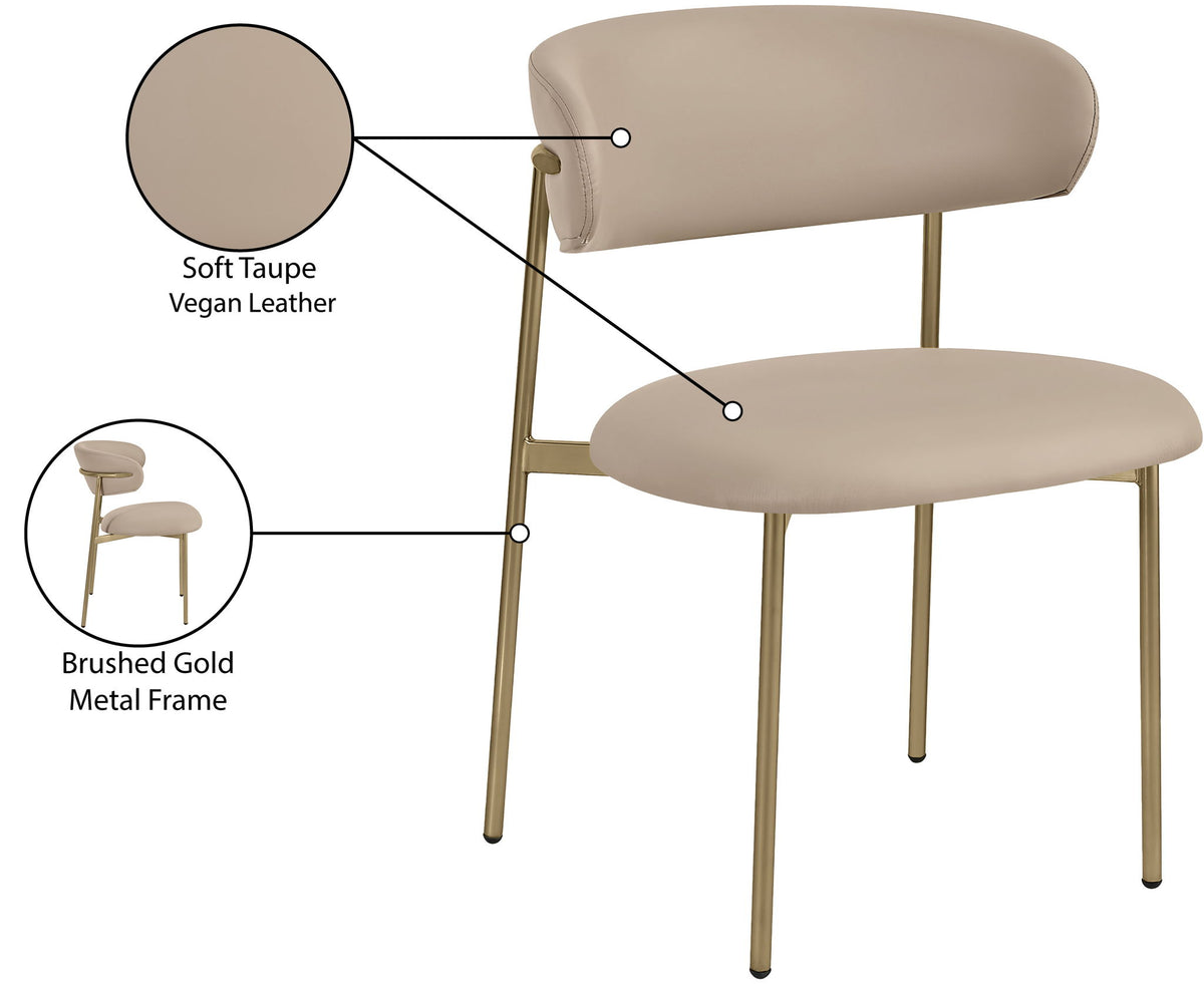 Lupita - Dining Chair With Brushed Gold Legs (Set of 2)