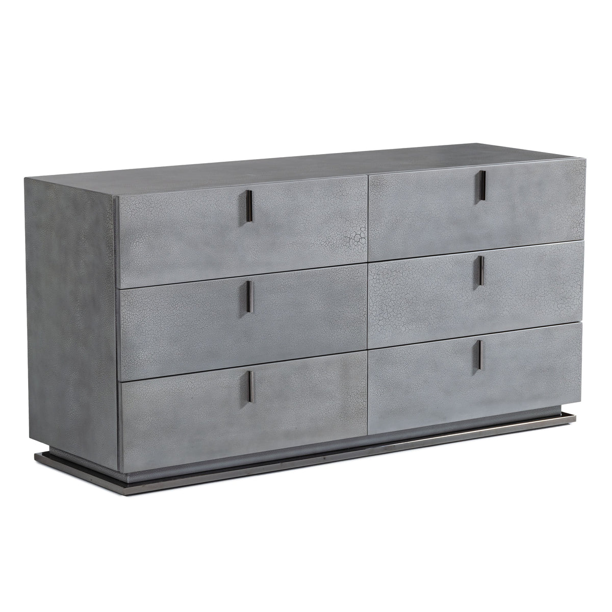 Eastern King Buckley - Grey & Black Stainless Steel Bedroom Set