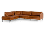 Sherry - Modern Cognac Leather Left Facing Sectional Sofa by VIG Furniture - View 2
