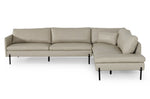 Sherry - Modern Grey Leather Right Facing Sectional Sofa by VIG Furniture - View 3