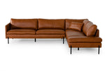 Sherry - Modern Cognac Leather Right Facing Sectional Sofa by VIG Furniture - View 3