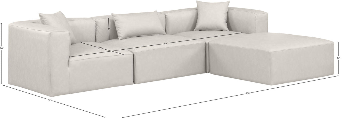 Cube - 4 Piece Modular Sectional With Chaise