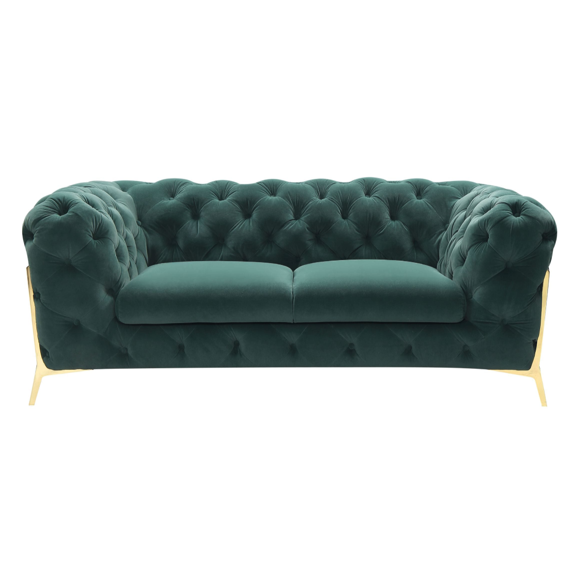 Sheila - Transitional Emerald Green Fabric Loveseat by VIG Furniture - View 1