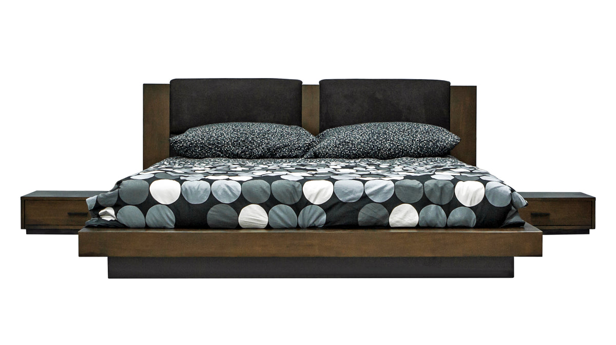 Fantasia - Dark Walnut/Dark Grey Bed and Two Nightstands by VIG Furniture - View 8
