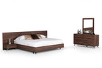 Eastern King Brooklyn - Italian Modern Walnut Bed Set