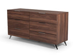 Eastern King Brooklyn - Italian Modern Walnut Bed Set