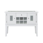 Elizaveta - Server - Faux Crystal Diamonds & White High Gloss