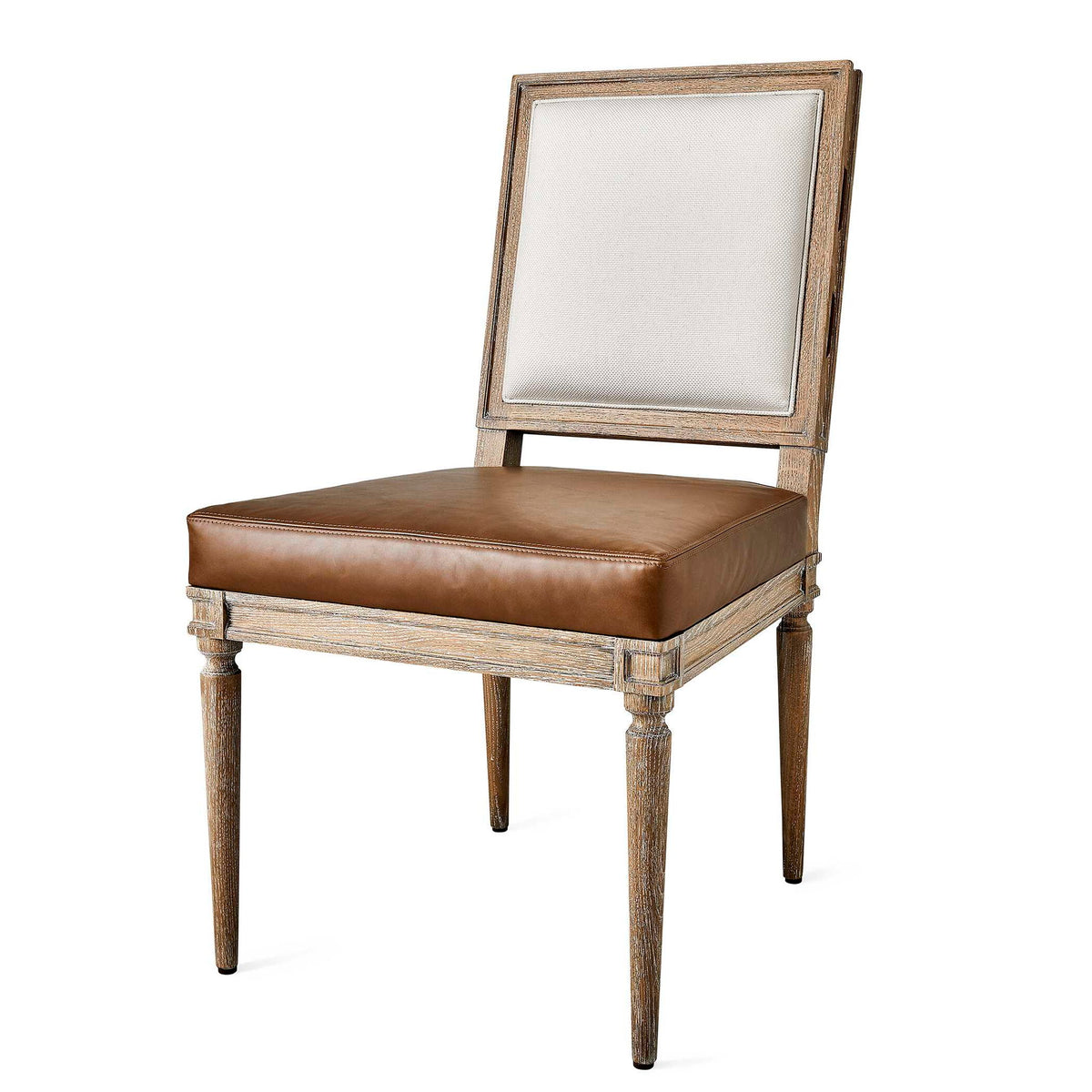French - Connection Dining Chair (Set of 2) - Brown / White / Woodtone