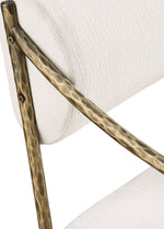 Bastille - Upholstered Dining Arm Chair (Set of 2) - Brass Frame