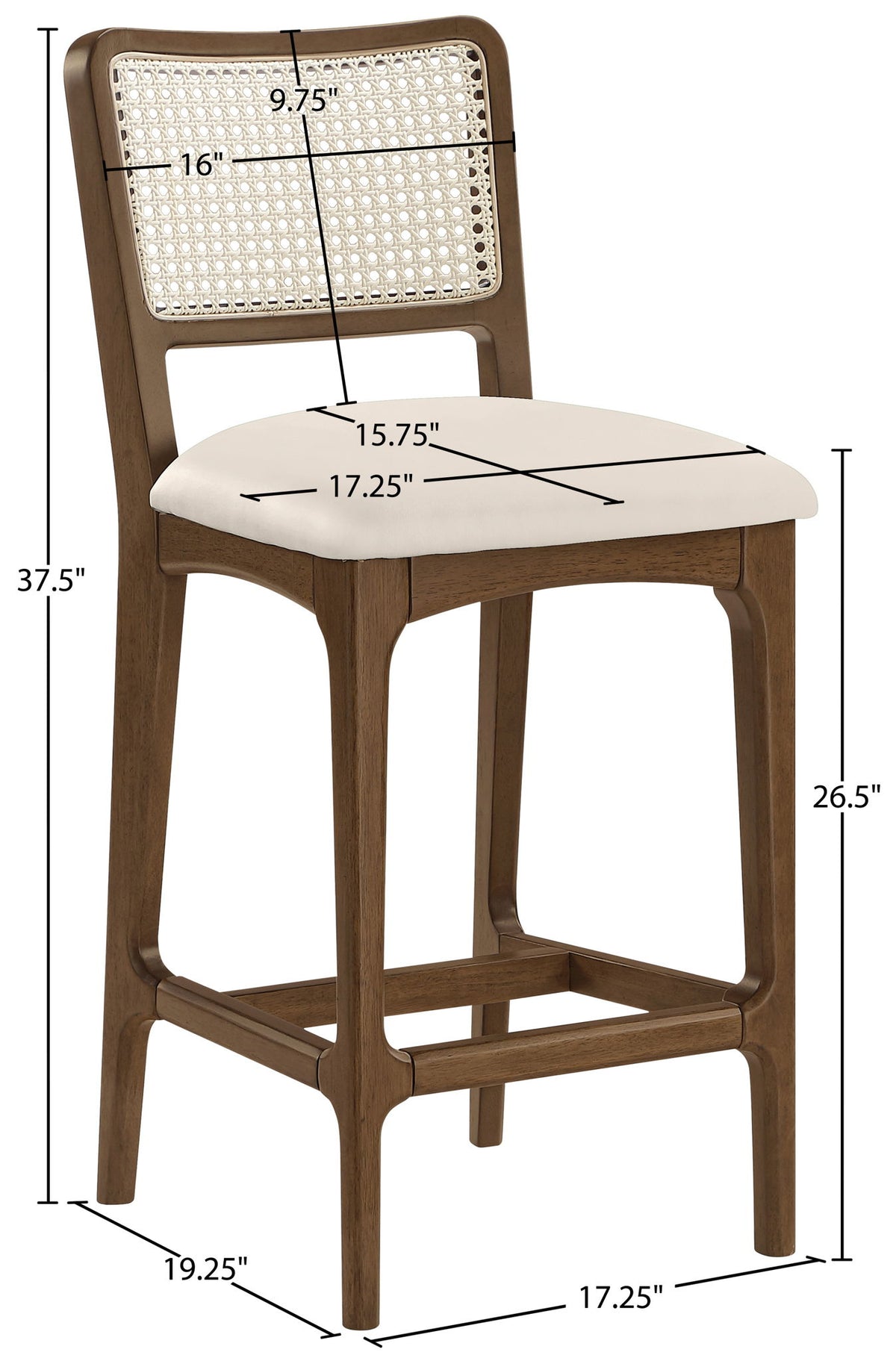 Atrium - Counter Stool With Brushed Brown Base (Set of 2)