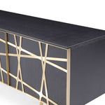 Kilson - Modern Black Oak & Champagne Gold TV Stand by VIG Furniture - View 4