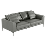 Jacoba - Modern Dark Grey Leather Sofa by VIG Furniture - View 2