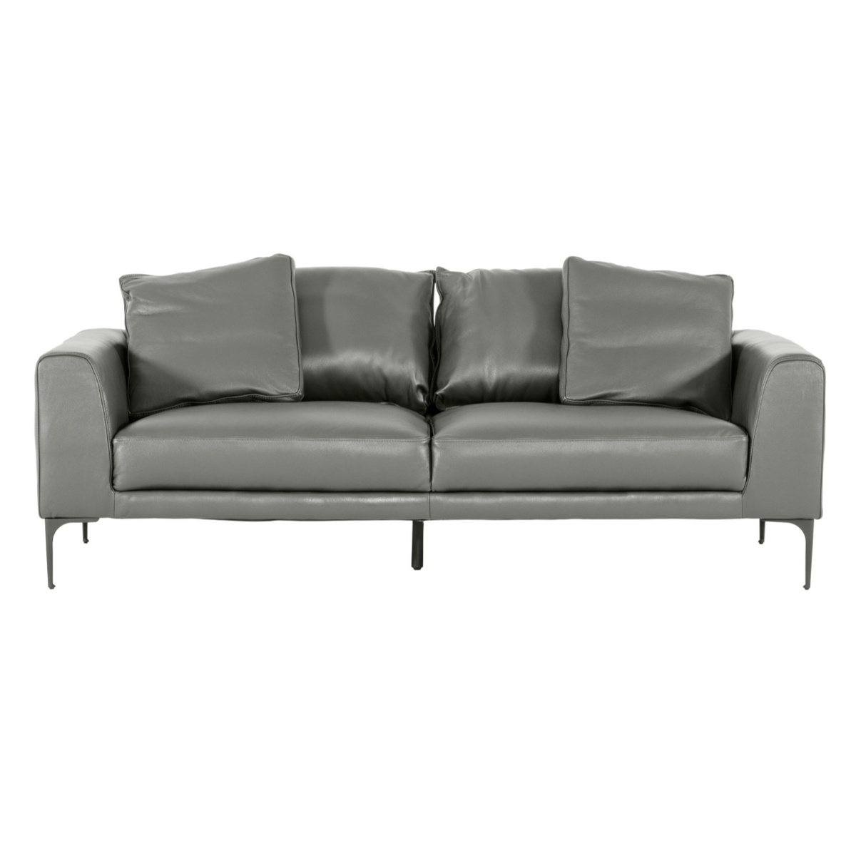 Jacoba - Modern Dark Grey Leather Sofa by VIG Furniture - View 1
