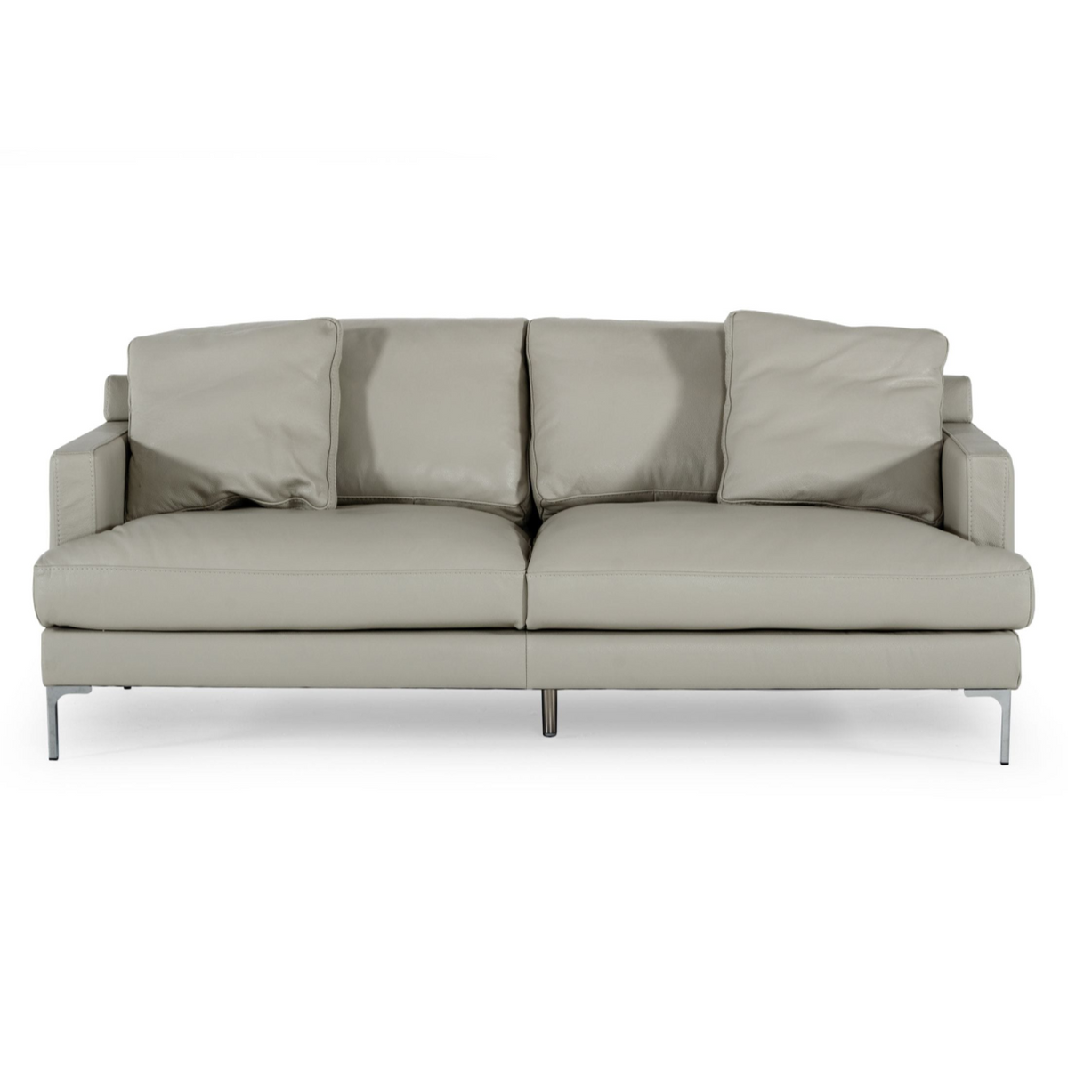 Janina - Modern Light Grey Leather Sofa by VIG Furniture - View 1