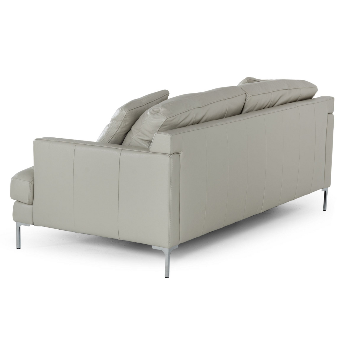 Janina - Modern Light Grey Leather Sofa by VIG Furniture - View 4