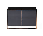 Cartier Modern Black & Rosegold Nightstand by VIG Furniture - View 1