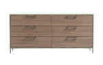 Boston - Modern Brown Oak & Brushed Stainless Steel Dresser by VIG Furniture - View 1