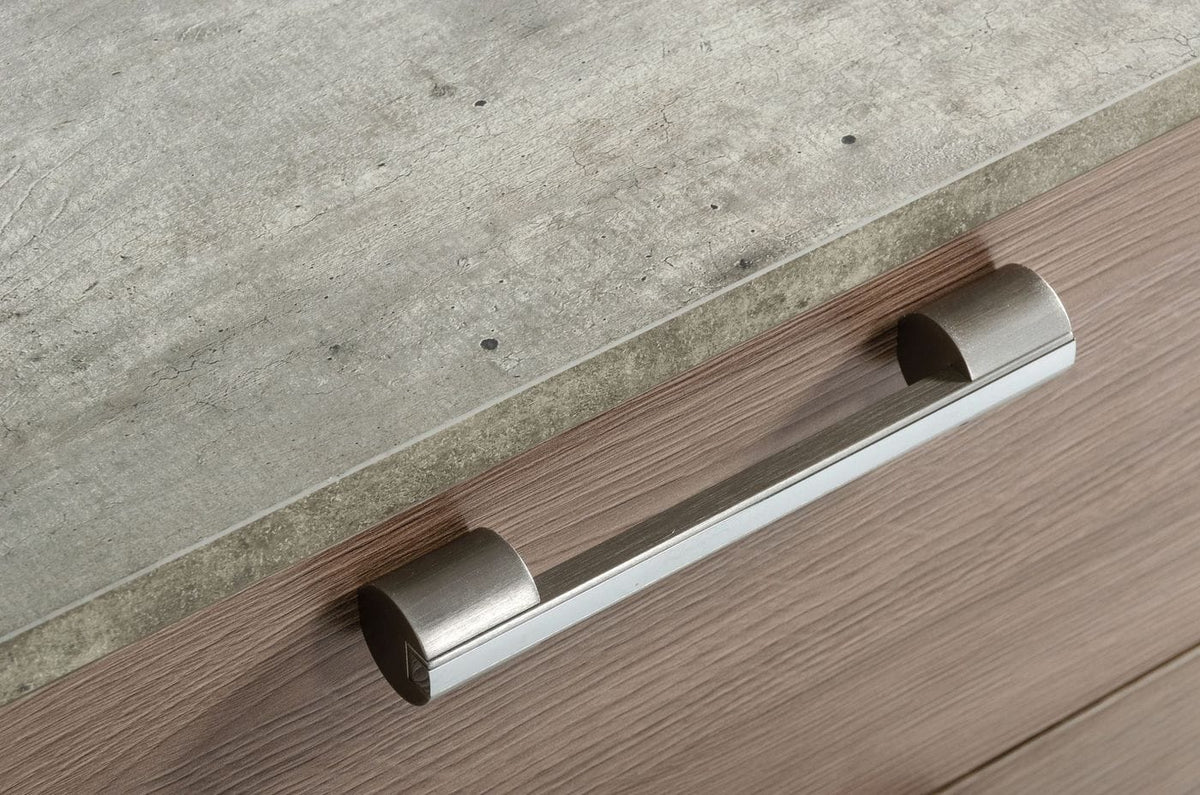 Boston - Modern Brown Oak & Brushed Stainless Steel Dresser by VIG Furniture - View 2