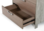 Boston - Modern Brown Oak & Brushed Stainless Steel Chest by VIG Furniture - View 3