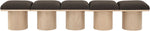 Pavilion - 5 Piece Modular Bench With Natural Base
