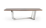 Gilroy - Modern Walnut & Stainless Steel Dining Table by VIG Furniture - View 11