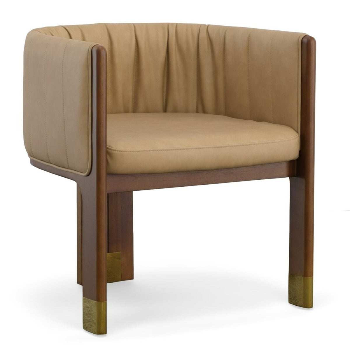 Elati - Tan Vegan Leather Dining Chair by VIG Furniture - View 1