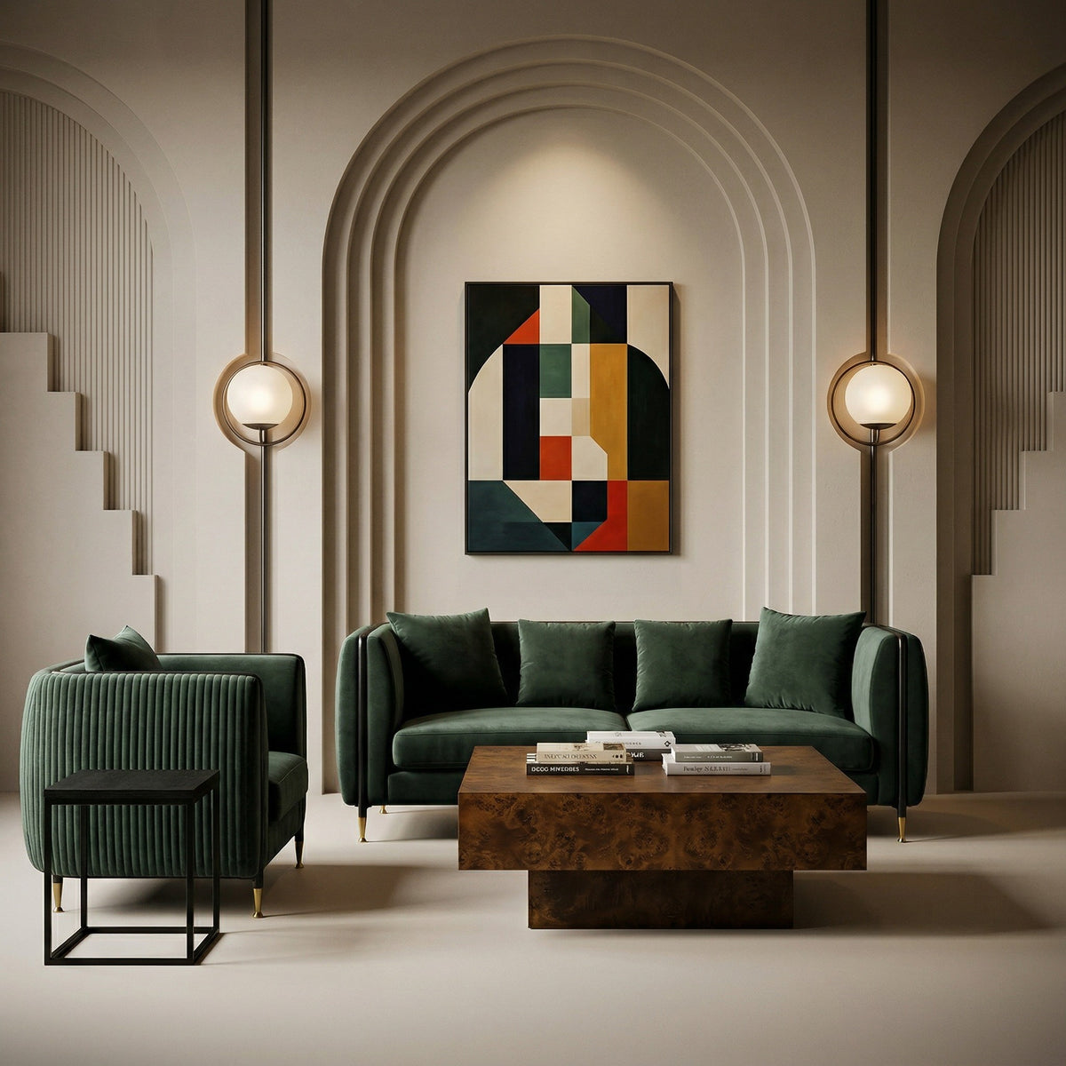 Oswego - Modern Dark Green Jade Sofa by VIG Furniture - View 6