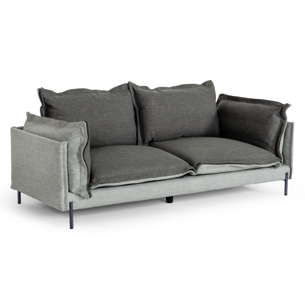 Mars - Modern Grey & Dark Grey Fabric Sofa by VIG Furniture - View 2