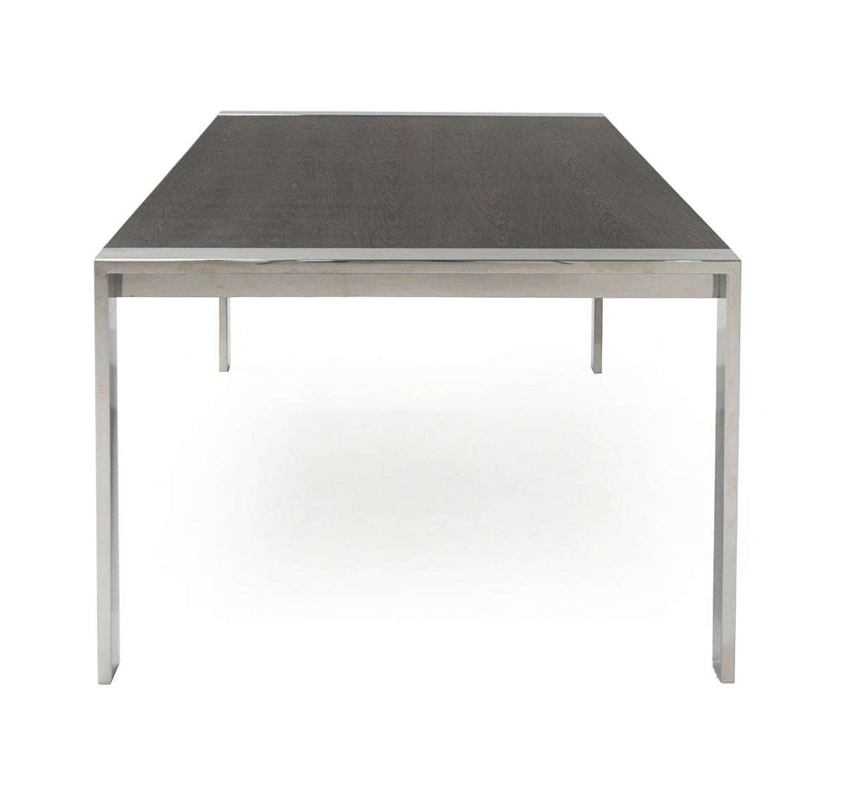 Fauna - Modern Elm Grey & Stainless Steel Chrome Dining Table by VIG Furniture - View 5