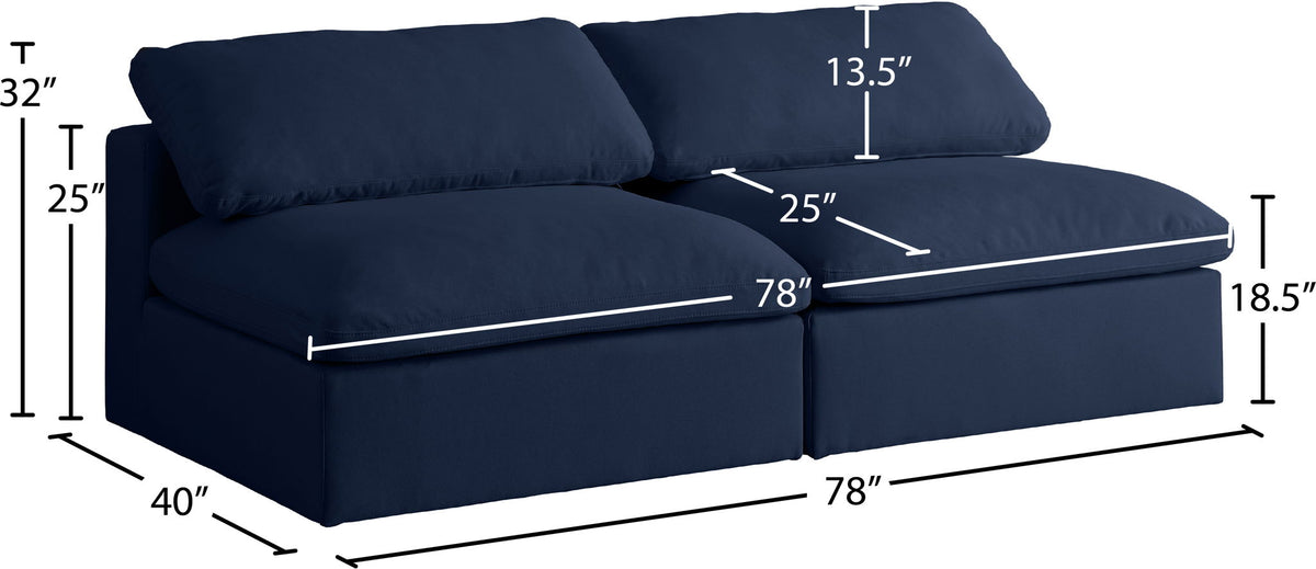 Serene - Modular Armless 2 Seat Sofa