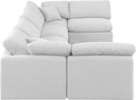 Indulge - Linen 6 Piece Modular U-Shaped Sectional - White