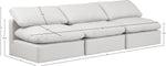 Indulge - Faux Leather 3 Seat Modular Armless Sofa