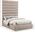 Adam - Chenille Fabric Bed With 89" Headboard