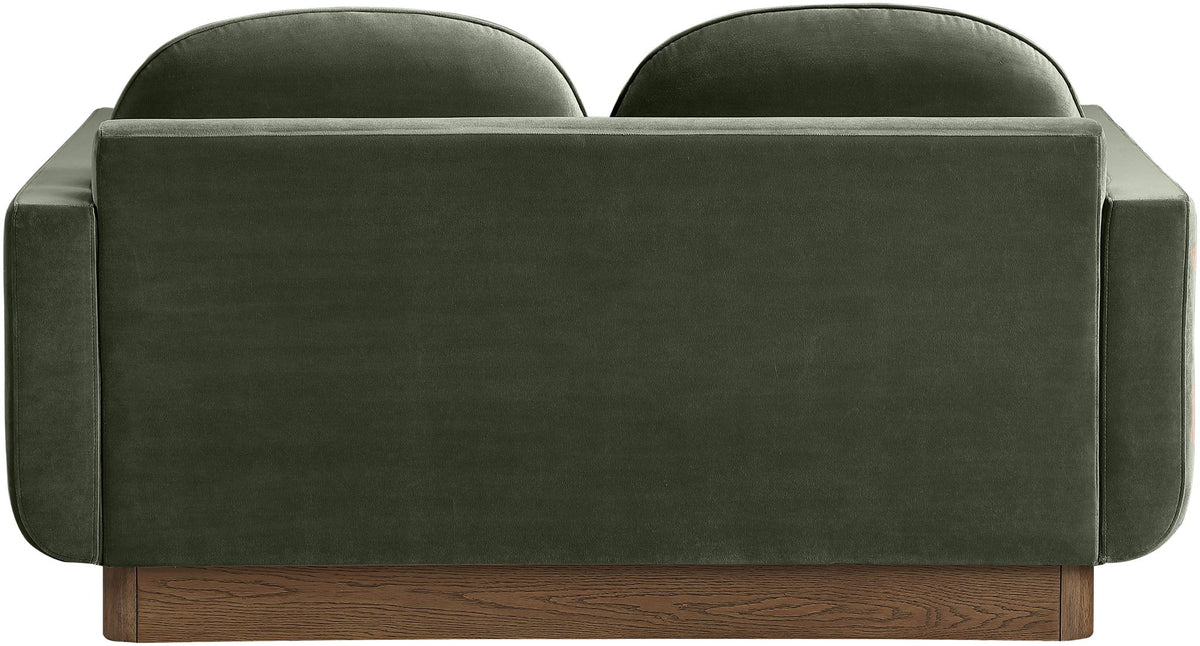 Diviento - Velvet Performance Fabric Upholstered Loveseat