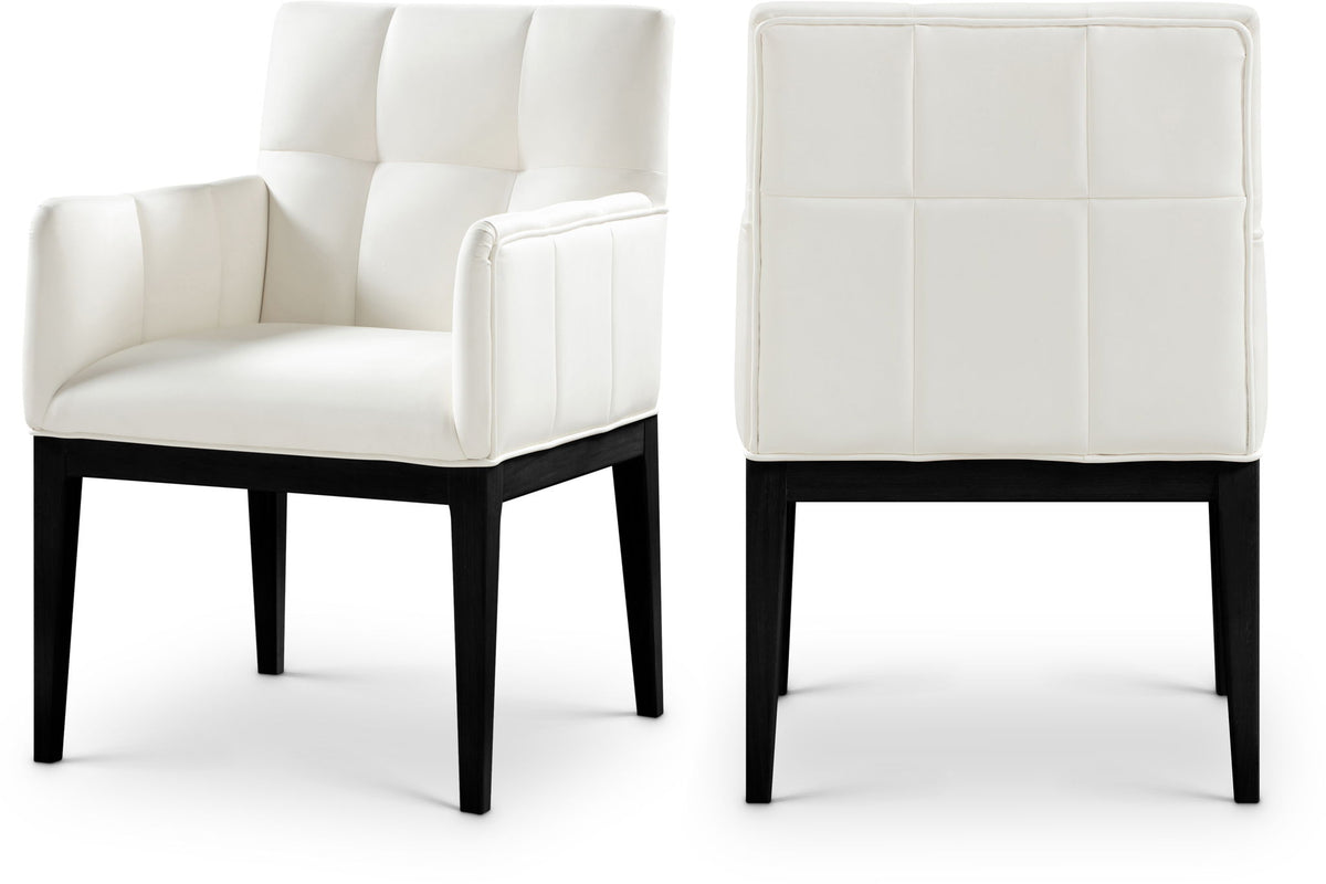 Adrian - Dining Arm Chair (Set of 2) - Black Legs