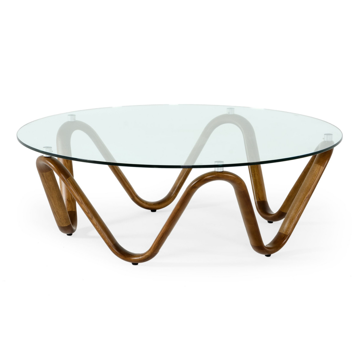 Lassen - Modern Glass & Walnut Coffee Table by VIG Furniture - View 4