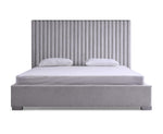 Splendor - Silver + Grey Velvet Upholstered King Platform Bed by VIG Furniture - View 1