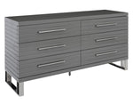 Splendor - Silver & Grey Velvet Upholstered Platform Bed Set by VIG Furniture - View 8