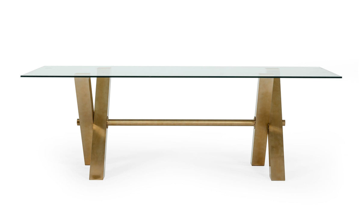 Dandy - Modern Golden & Glass Dining Table by VIG Furniture - View 9