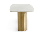 Rocky - Glam White Marble & Brush Gold Dining Table by VIG Furniture - View 3