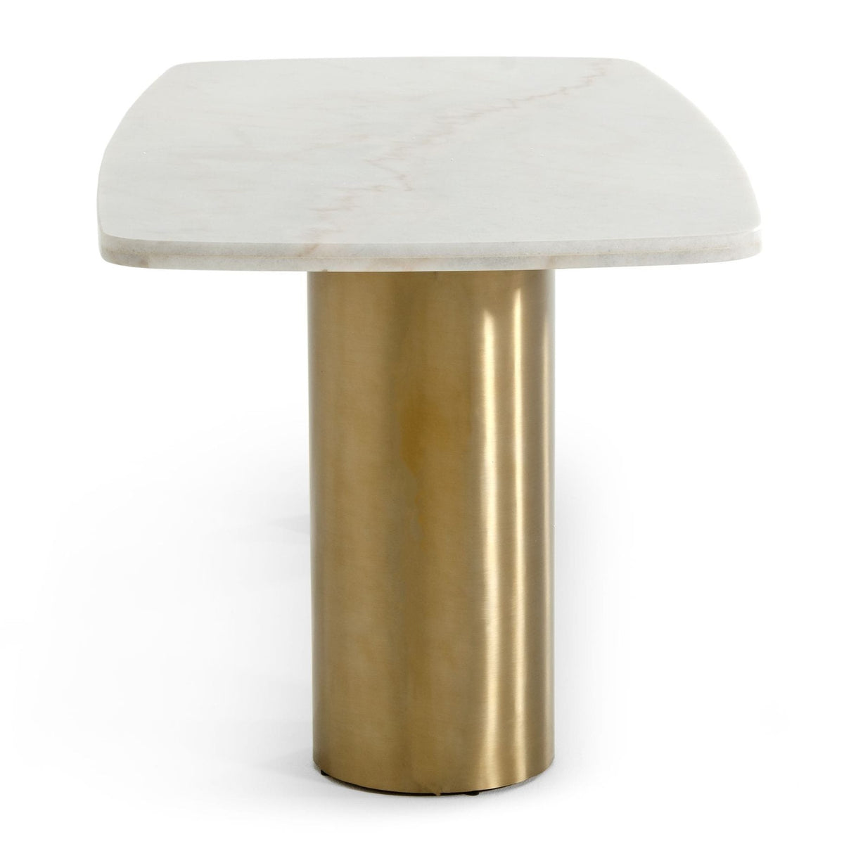 Rocky - Glam White Marble & Brush Gold Dining Table by VIG Furniture - View 7