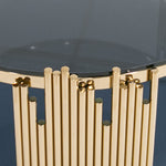 Bryce Modern Smoked Glass & Rosegold Round Coffee Table by VIG Furniture - View 3