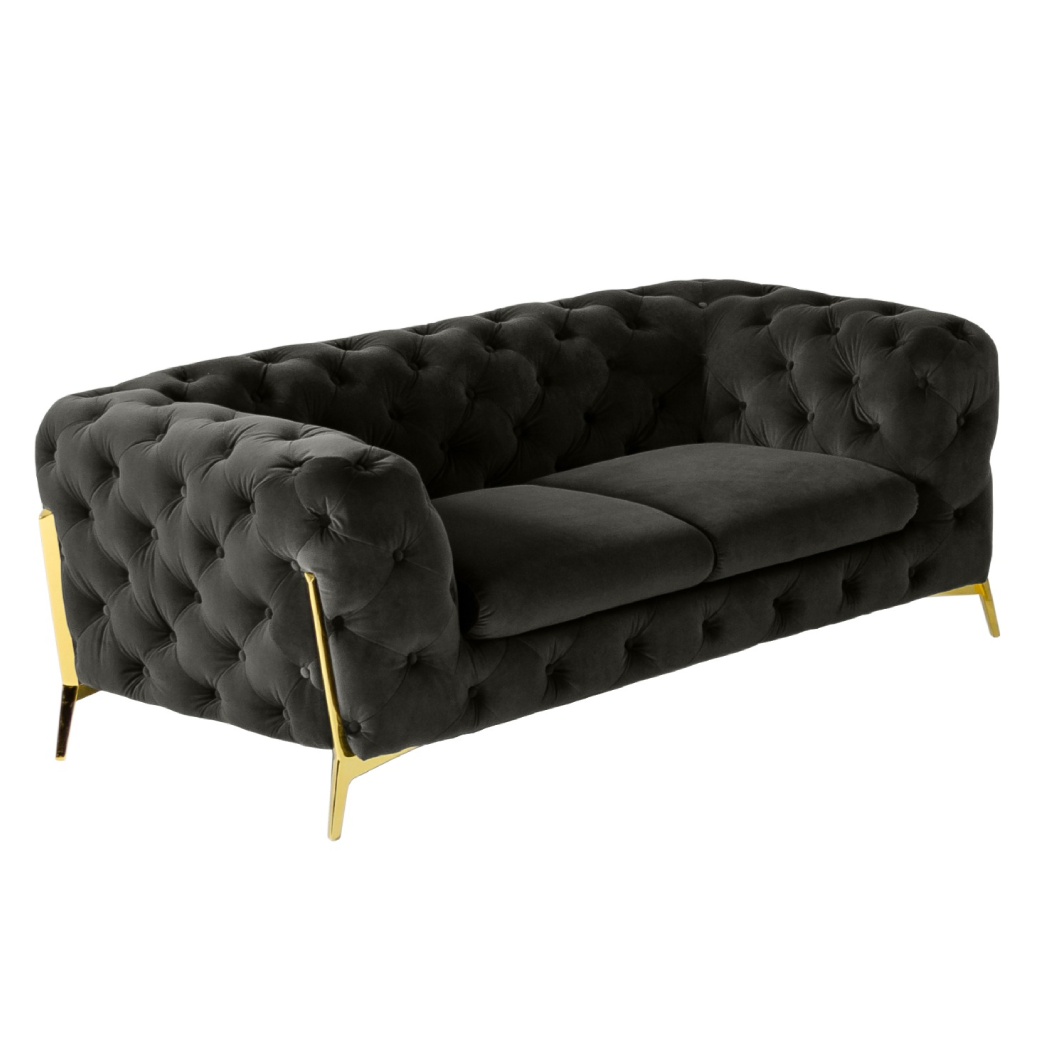 Sheila - Modern Dark Grey Fabric Loveseat by VIG Furniture - View 1