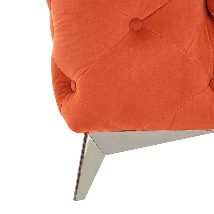 Delilah - Modern Orange Fabric Loveseat by VIG Furniture - View 4