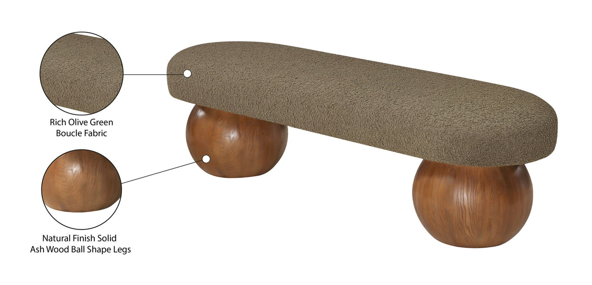 Bowie - Bench - Dark Brown Legs