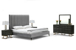 Hemlock - Modern Grey Velvet Bed by VIG Furniture - View 4