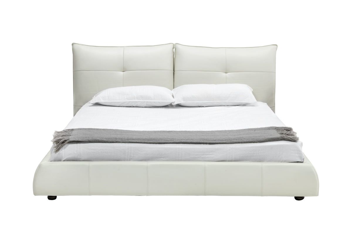 Patrick - Modern White Leather Bed by VIG Furniture - View 1