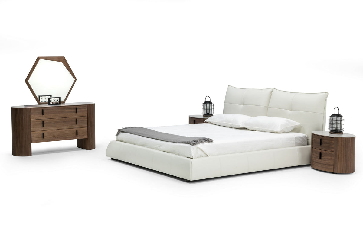 Patrick - Modern White Leather Bed by VIG Furniture - View 6