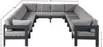 Nizuc - Outdoor Patio 12 Piece Modular Sectional With Gray Frame